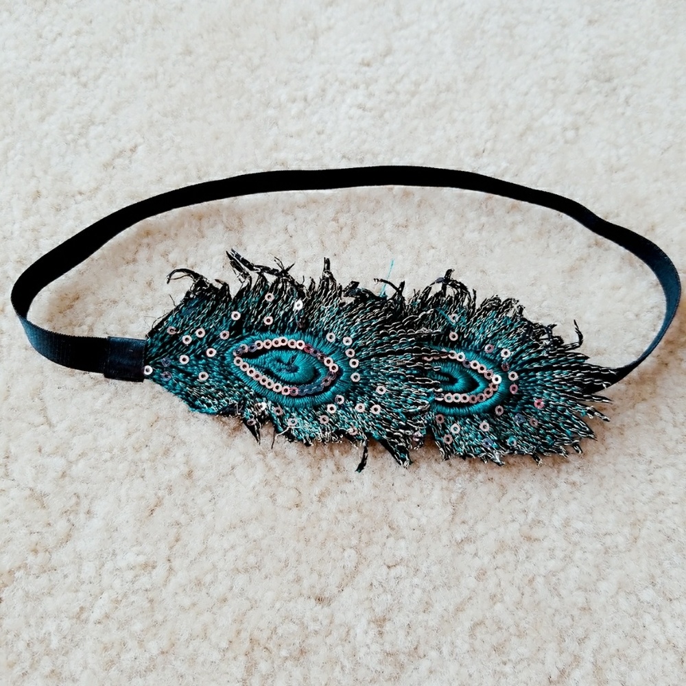 Peacock headband